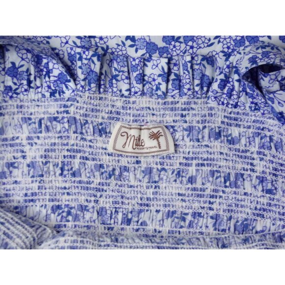 🆕 Mille Garden Smocked Floral Midi Dress Cotton Large 8-10 - Picture 12 of 12